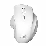 MARSGAMING Mars Gaming MMWERGOW, Kabellose Ergonomische Maus für PS4/PS5/XBOX/PC/Mac, Weiß