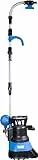 Güde Regenfass-Tauchpumpe GFP 5201 (350 W, 5200 l/h, max. Förderhöhe/Eintauchtiefe 11 m/7 m, Noryllaufrad, 10 m Anschlusskabel, max. Korngröße 3 mm, Schwimmerschalter, Verlängerung & Absperrhahn)