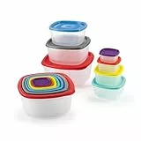 GOURMETmaxx Frischhaltedosen 28-tlg. Set | mehrfarbig inklusive Deckel | stapelbar, gefrier- & spülmaschinengeeignet