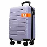 NOWI 2.0 Handgepäck Koffer 37L – Kleiner Hartschalen-Trolley mit Rollen – Handgepäckkoffer leicht, Zahlenschloss, rollkoffer klein für Flugreisen (Flieder, M)