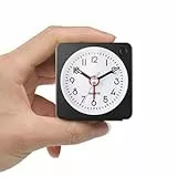 YouJabz Wecker Analog, Klassischer Analoger Reisewecker mit Schlummerfunktion und Licht, Mini Wecker, kompakte Größe, Wecker Ohne Ticken ruhiges Quarzuhrwerk, Einfache Bedienung, Zurück zur Schule