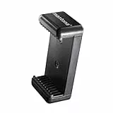 Mantona Smart Stand Halterung inkl. 2x 1/4 Gewinde Stativadapter für Smartphone bis 8,5cm Breite