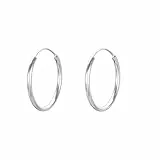 Pernille Corydon Creolen Silber - Plain Ø 20mm glänzend - Silber 925 - E139s