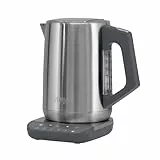 Ninja Wasserkocher Edelstahl Perfect Temperature, 1,7L, LED-Anzeige, Wasserkocher mit Schnellkoch-Funktion und verschiedenen Temperatureinstellungen, Edelstahl KT201EU