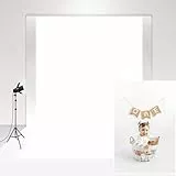 Kate Photography Hintergrund Chroma Key Weiß 1,5x2,2m/5x7ft Magazinaufnahme Collapsible Background Fotostudio Hochzeit Photograpic Background Hautfreundlich für Neugeborene