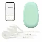 SUPVAN E10 Etikettendrucker Value Pack inkl. 3 Rollen wasserfeste Endlos-Etiketten (15 mm × 6 m/Rolle), grün