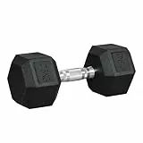 HOMCOM Hanteln mit gerändeltem Griff, Kurzhantel aus Gusseisen, 1 x 17,5kg, Kurzhanteln für Männer und Frauen, Dumbbell für Zuhause, Fitnessstudio, Krafttraining