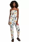 Urban Classics Damen Ladies Viscose Bandeau Jumpsuit whitesandfruity, S