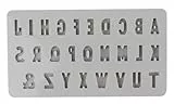 Rayher Silikon Gießform Buchstaben, Mini ABC, 14,5 x 26 x 1 cm, 27 Formen, zum Ausgießen mit Kreativ- Beton, Resin Gießharz, Raysin-Gießpulver, Wachs, Gießform Buchstaben, 36158000