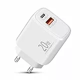 USB C Netzteil Ladegerät für Apples iPhone 17 Pro Max 17 Air 16 15 14 13 12 11 Plus 16e SE XS XR, iPad Pro Air Mini, 20W 2-Port USBC Stecker PD/QC Power Adapter Schnellladegerät Ladestecker