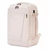ECOHUB Rucksack 40x20x25 Ryanair Handgepäck 13 Taschen Reiserucksack Flugzeug Carry-ons Wasserdichter Rucksack Damen Klein PET-Recycelte Umweltfreundliche 20L,Patentiert(Beige)