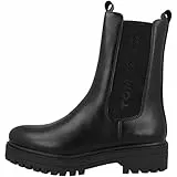 Tom Tailor Damen 4294812 Chelsea-Stiefel, Black, 38 EU