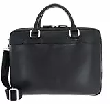 Leonhard Heyden Leder Businesstasche Laptoptasche mit Laptopfach Berlin RV-Aktenmappe 2 Fächer 7212 Schwarz