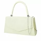 Women'S Suede Bag Envelope Clutch Bag,Suede Clutch Bag/Evening Bag Faux Suede Slim Clutch Bag,Retro Style Suede Leather Handbag Ideal For Parties,Weddings,Events,（One Size） (Weiß)