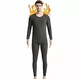 Herren-Thermounterwäsche-Set, lange Unterhose, Thermounterwäsche, Unterhemd und Unterteil, ultraweich, Geschenke für Männer, mit Box, Greystone, XX-Large