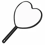 Healvian Herzförmiger Handspiegel mit Griff Tragbarer Klarer Salon Handspiegel für Präzises Make Up Handlich und Leicht Praktisches für Damen Unterwegs