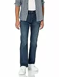 Amazon Essentials Herren Bootcut-Jeans mit gerader Passform - Auslauffarben, Dunkle Waschung, 36W / 32L