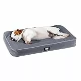 FERPLAST Hundematte & Katzenmatte Mittel - Orthopädisches Hundebett - Hundebett Waschbar & Kratzfest - Hundekissen - Hundebett Flauschig - Herausnehmbare Polsterung - Polo - 80 x 50 x h 8 CM, M, GRAU