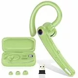 Atheewon Bluetooth Headset, Wireless Freisprech Telefon mit ENC Dual Mic, Grün