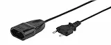 Vivanco EV3S Euro Verlängerung (Eurostecker - Eurokupplung) 3,0m schwarz