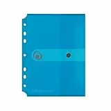 Herlitz 11293826 Polypropylen (PP) blaue Ordnungsmappe â€“ Ordnungsmappen (Polypropylen (PP), blau, transparent, A5, Hochformat, Druckknopf)