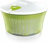 Leifheit Salatschleuder ComfortLine 5,5L Fassungsvermögen ø27cm Schüssel mit Drehmechanismus im Deckel, Salattrockner inkl. Salatschüssel und Sieb, trocknet Salat effektiv und schonend