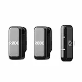 RØDE Wireless Micro - Kompaktes drahtloses Mikrofon, Zwei Mikrofone mit Ladekoffer für die Erstellung von Inhalten auf dem Smartphone - Lightning, Schwarz
