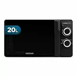 Cecotec Mikrowelle mit Grill Proclean 3030 Flatbed Mikrowelle, Kapazität 20 l, 700 W, 6 Stufen, 800 W Halogengrill, kompaktes Design mit FullCrystal-Tür, perfektes Kochen dank 3DWave-Technologie