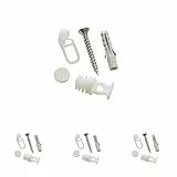 Gardinia Vorhangschienen Zubehör-Set, Kunststoff, weiß, 0.1, 12 (Packung mit 4)