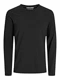 JACK & JONES Male Langarm-T-Shirt Einfarbig Langarm-T-Shirt