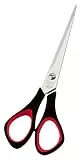Wedo 976651 Universalschere (Linkshänder, rostfreier Edelstahl, spitz, Kunststoff Softgriffe 16 cm) schwarz/rot