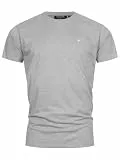 Indicode Herren Kloge T-Shirt mit Rundhals-Ausschnitt | Herrenshirt Sommershirt Grey, M
