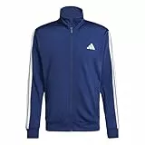 adidas Herren SPORTSWEAR BASIC 3 STRIPES TRICOT TRACKSUIT, Dark Blue, L
