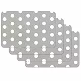 Vénilia Tischset Punkte Grau, Platzset für Esszimmer, Esstischmatten, Telleruntersetzer, Platzdeckchen, abwischbar, lebensmittelecht, 45 x 30 cm, 4 Stück