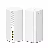 Tenda Nova MX12 Mesh WLAN System -AX3000 Wi-Fi 6 Dualband Mesh Set - empfohlen für Häuser mit 1-2 Schlafzimmer - 6xGigabit Port - Ersetzt Router und Repeater - APP Steuerung - WPA3-2er Pack