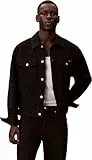Calvin Klein Herren Jeans Jacke 90s Classic Black Trucker mit Brusttaschen, Schwarz (Ck Classic Black), L