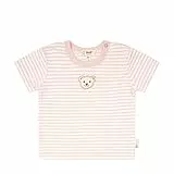 Steiff Unisex Baby Basic Kurzarm Gestreift T-Shirt, Silver Pink, 68 EU
