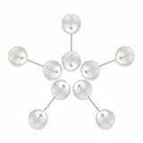 Milisten 5 Stück Perlen Broschen Damen Set, Sicherheitsnadeln für Kleidung & Ausschnitt Verkleinern, Elegante Anstecknadeln für Bluse, Schal, Hijab, Pullover (3.5 cm)
