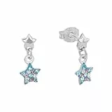 Prinzessin Lillifee Kinder-Ohrhänger Stern 925 Silber rhodiniert Kristall mehrfarbig - 2013176, Einheitsgröße Blau/Lila