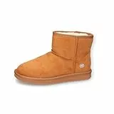 Dockers by Gerli Damen Combat Boots, Frauen Stiefeletten,warm gefüttert,schnürstiefel,Winterstiefel,Stiefel,Bootee,Hellbraun,40 EU