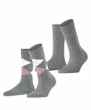 Burlington Damen Socken Everyday Mix Multipack W So Baumwolle gemustert 2 Paar, Grau Light Grey 3401, 36-41