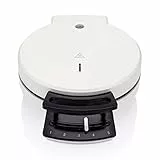 Wilfa Tradition Single Waffeleisen - Herz-Waffeln 16cm Durchmesser - 750 Watt - Antihaftbeschichtung & Signalleuchte - Luftlöcher im Deckel zur Dampfentweichung (weiß)