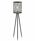Dehner Solar-Laterne Rabat, Stehleuchte, warmweiß, Ø 18.5 cm, Höhe 82.5 cm, Metall/Kunststoff, schwarz