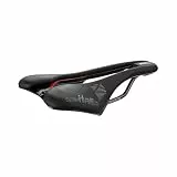 Selle Italia SLR Boost KC TM Superflow – Fahrradsattel mit klassischem SLR-Design, Gelkomfort & Superflow Loch, Chrom-Mangan Rahmen – Größe S3, Schwarz/Rot