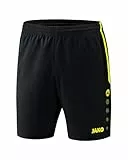 JAKO Herren Shorts Competition 2.0, Schwarz/Neongelb, M
