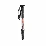 Manfrotto Element MII MMELMIIA5RD, leichtes Alu-Reise-Einbeinstativ, rot, 5 Segmente, Handgelenkschlaufe, Gummigriff, Drehverschlüsse, Traglast bis zu 16 kg, für Kompakt-, spiegellose und DSLR-Kameras