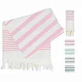 Winthome Hamamtuch Weich 180x90cm- Strandtuch Bambus-Baumwolle Leicht Platzsparend, Strandhandtuch Saugstark, Schnelltrocknend, Badetuch Sandfrei, Handtuch für Damen Herren Saunahandtuch (1 Pack)