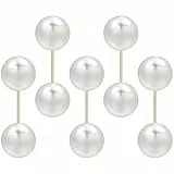 Milisten 5 StüCk Perlenbrosche Sicherheit Anstecknadel FüR Damen Mit Mode Schmucknadel Und Broschennadeln Praktischer Brosche Pin FüR Jacke Pullover Und Kleid Weiß Legierung 1.38X0.59X0.59In