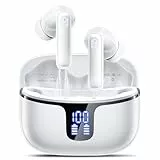 Bluetooth 5.3 Kopfhörer, Bluetooth Kopfhörer Stereo HiFi, 2025 Wireless In Ear Kopfhörer mit 4 ENC HD, Sport Kopfhörer Touch Control, Kabellose Kopfhörer mit 40H LED-Display, Earbuds für Android/iOS