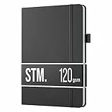 Scribbles That Matter Notizbuch B6 Dotted + Free Pen! - Your 215 Seiten Bullet Dotted Journal Auslaufsicheres, 120gsm dickes Papier für die Arbeit Hardcover notizbuch dotted (4,9 x 6,9 in), Holzkohle